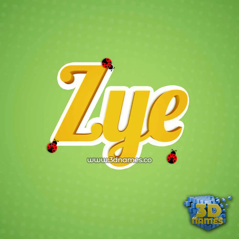 zye in Ladybugs style - 3D name wallpaper