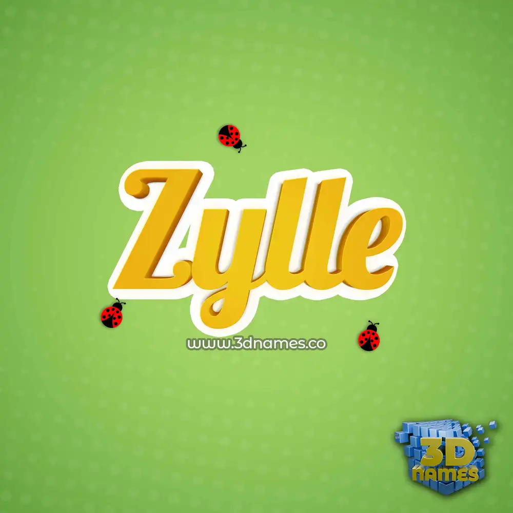 zylle in Ladybugs style - 3D name wallpaper