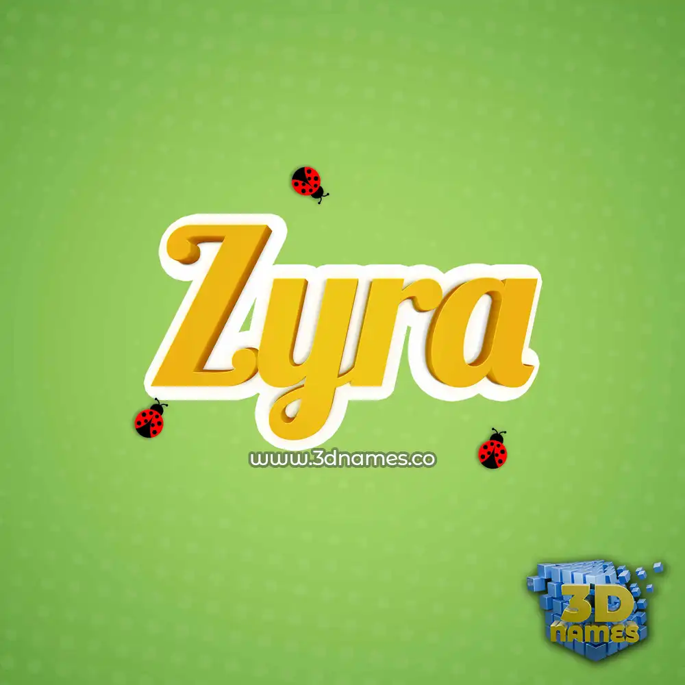 zyra in Ladybugs style - 3D name wallpaper