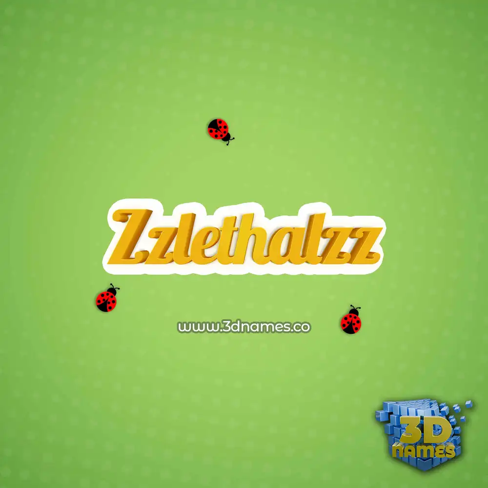 zzlethalzz in Ladybugs style - 3D name wallpaper