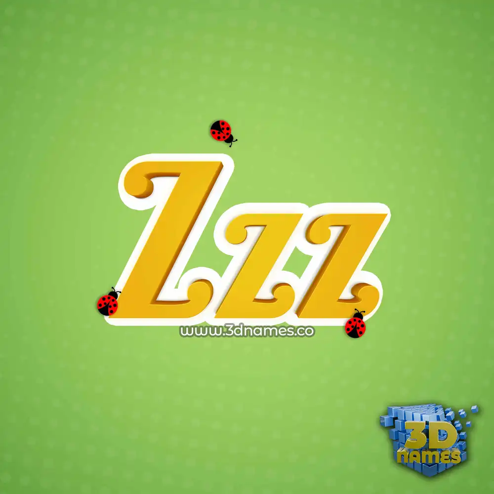 zzz in Ladybugs style - 3D name wallpaper