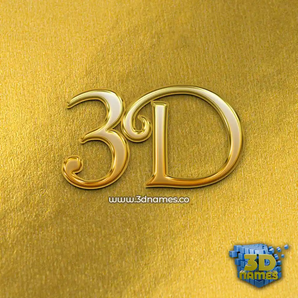 3d in All Gold style - 3D name wallpaper