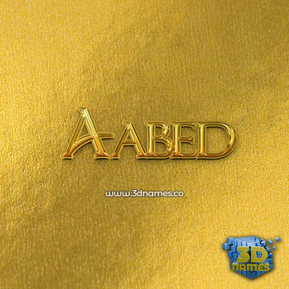 aabed in All Gold style - 3D name wallpaper