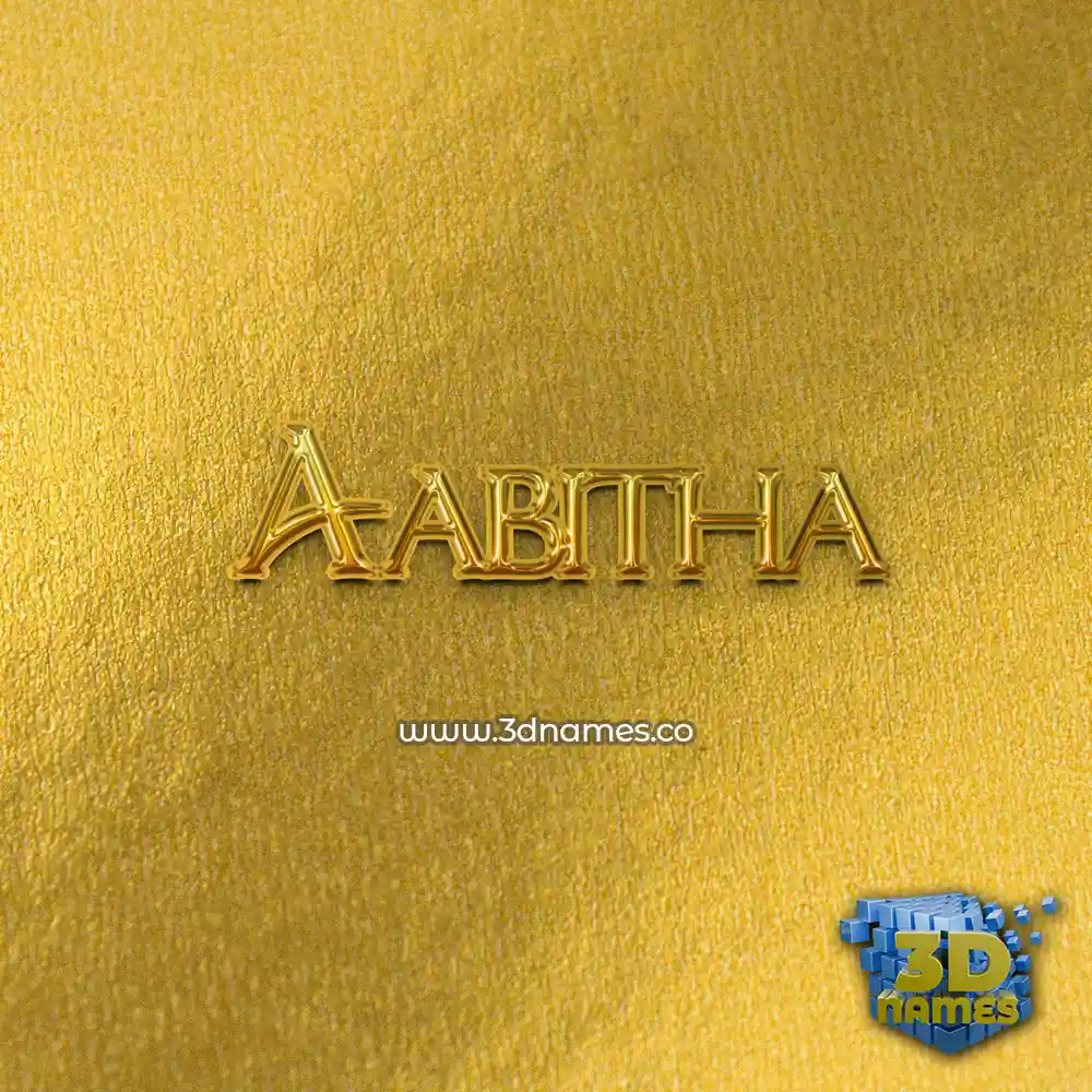 aabitha in All Gold style - 3D name wallpaper
