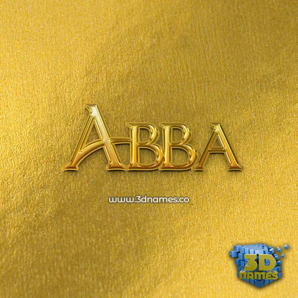 abba in All Gold style - 3D name wallpaper