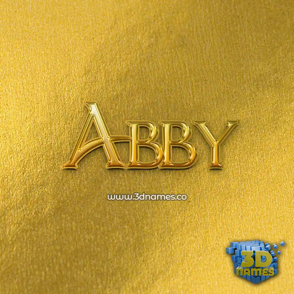 abby in All Gold style - 3D name wallpaper