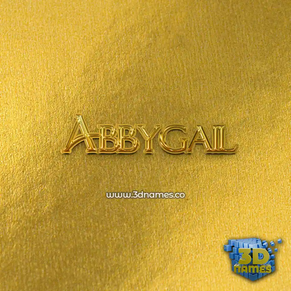 abbygail in All Gold style - 3D name wallpaper
