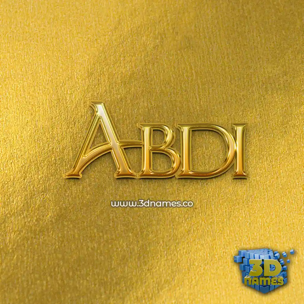 abdi in All Gold style - 3D name wallpaper