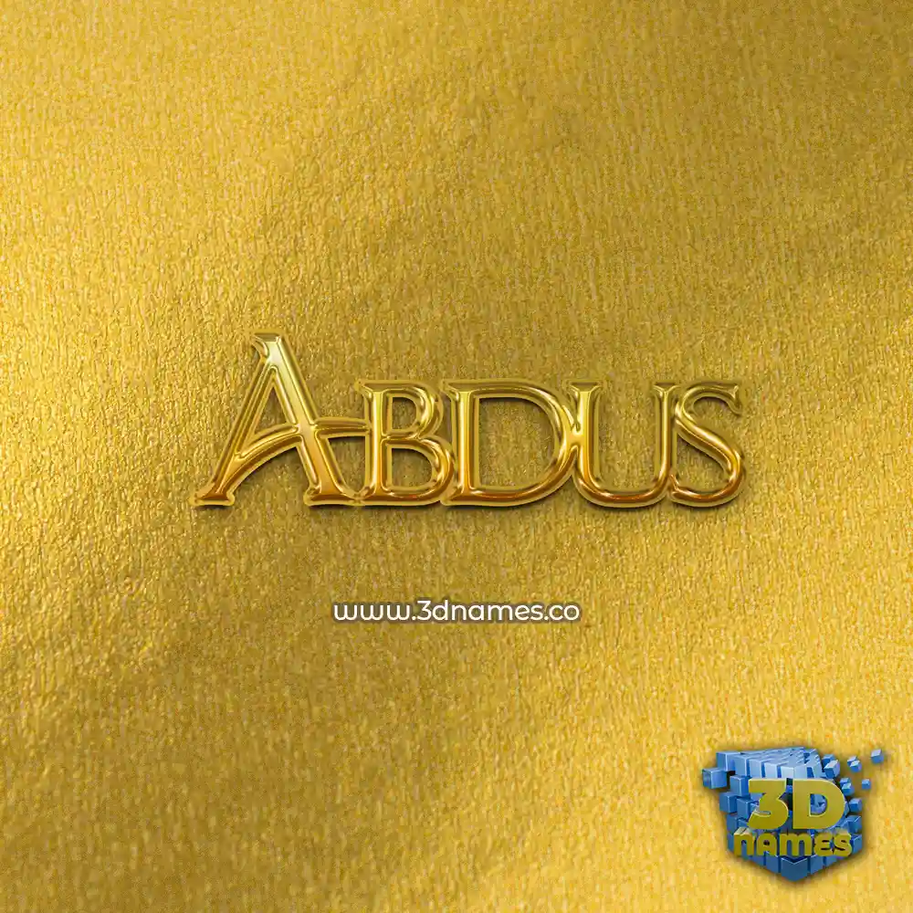 abdus in All Gold style - 3D name wallpaper