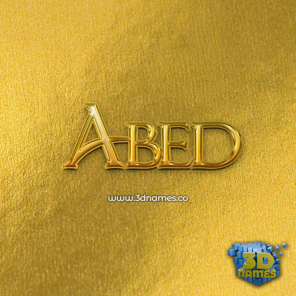 abed in All Gold style - 3D name wallpaper