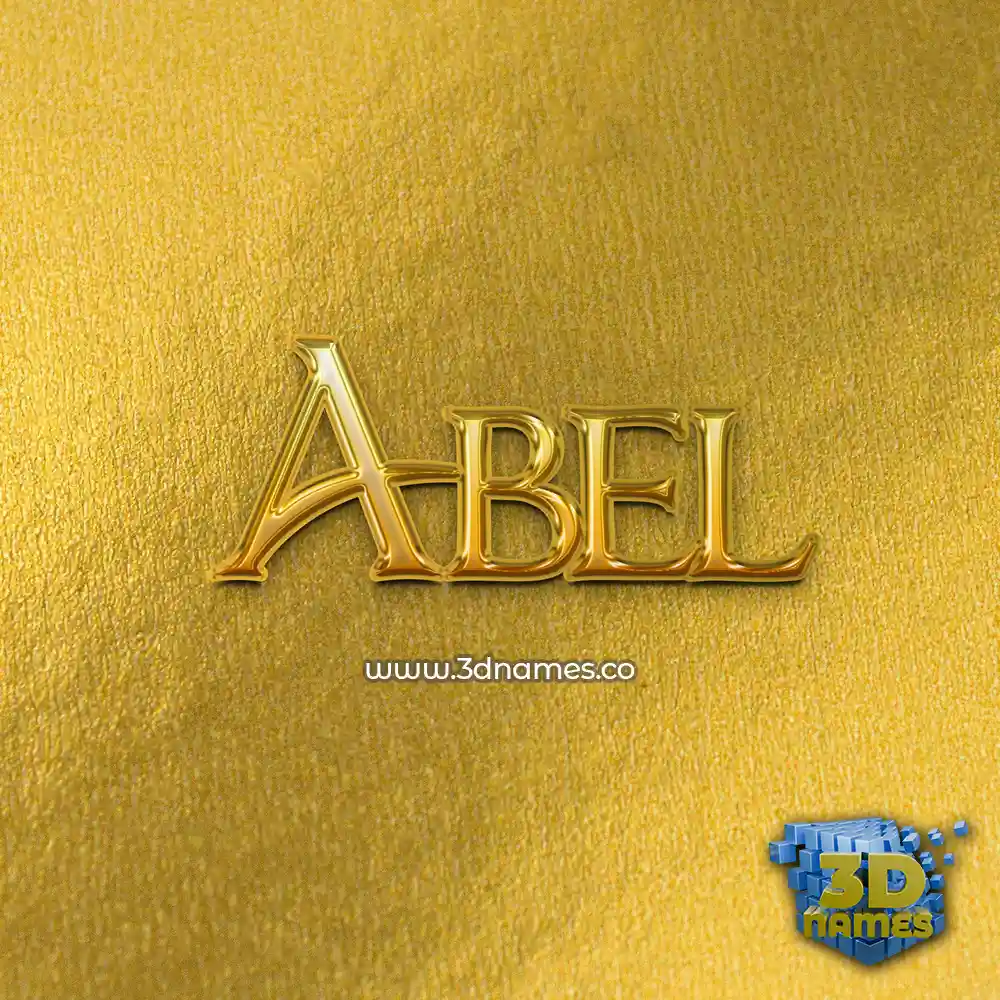 abel in All Gold style - 3D name wallpaper