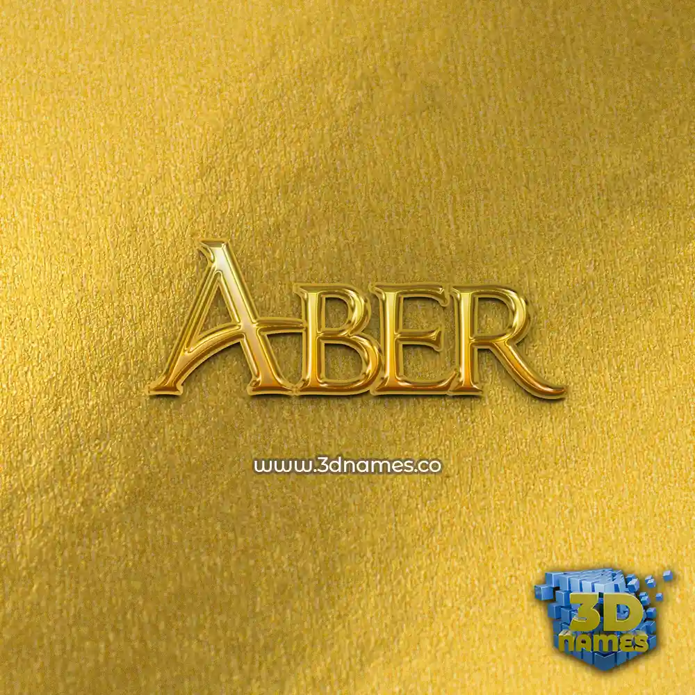 aber in All Gold style - 3D name wallpaper