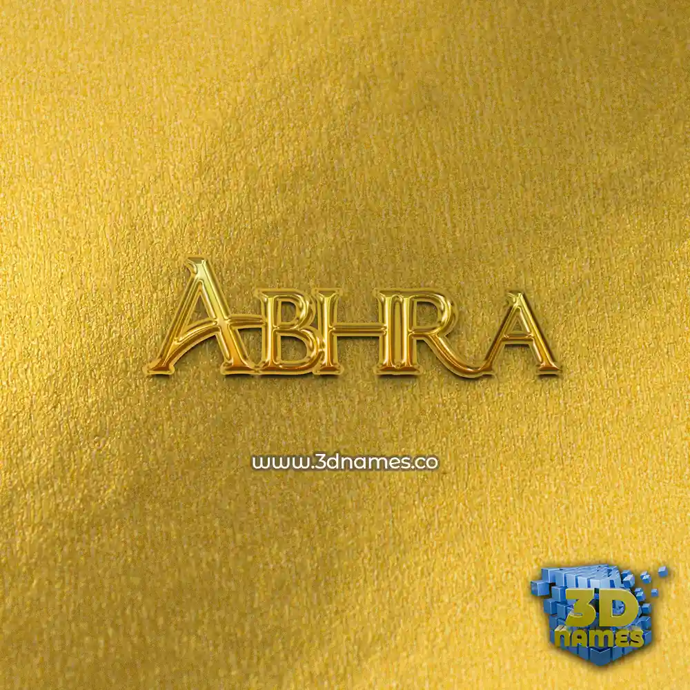 abhra in All Gold style - 3D name wallpaper