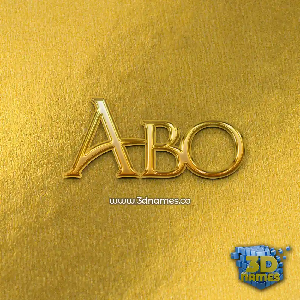 abo in All Gold style - 3D name wallpaper
