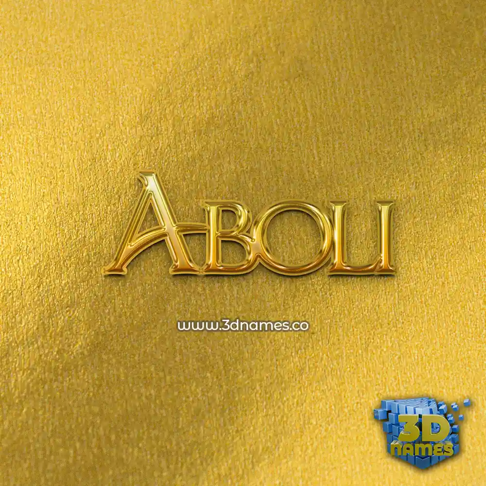 aboli in All Gold style - 3D name wallpaper