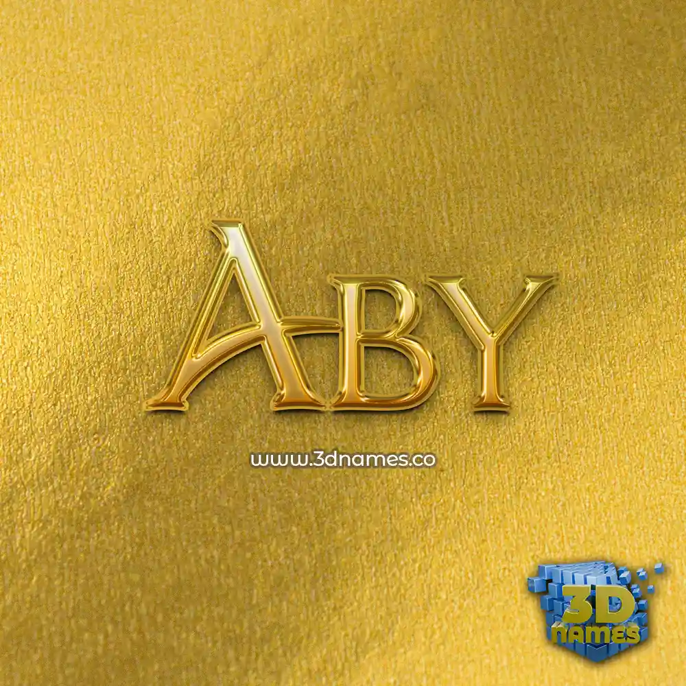 aby in All Gold style - 3D name wallpaper