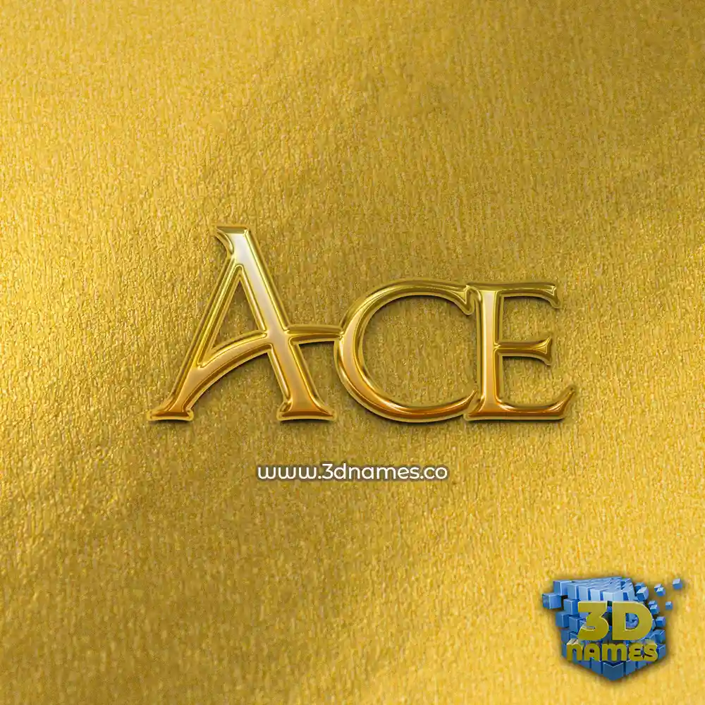 ace in All Gold style - 3D name wallpaper