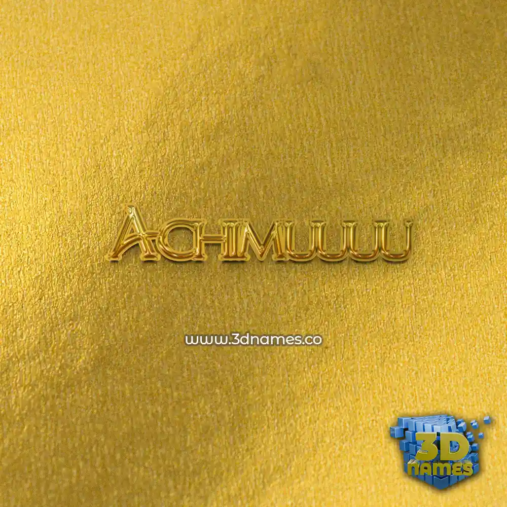 achimuuuu in All Gold style - 3D name wallpaper