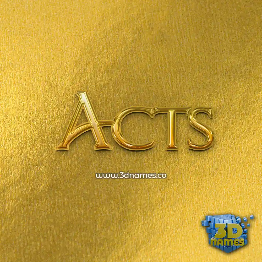 acts in All Gold style - 3D name wallpaper
