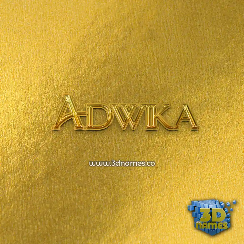 adwika in All Gold style - 3D name wallpaper
