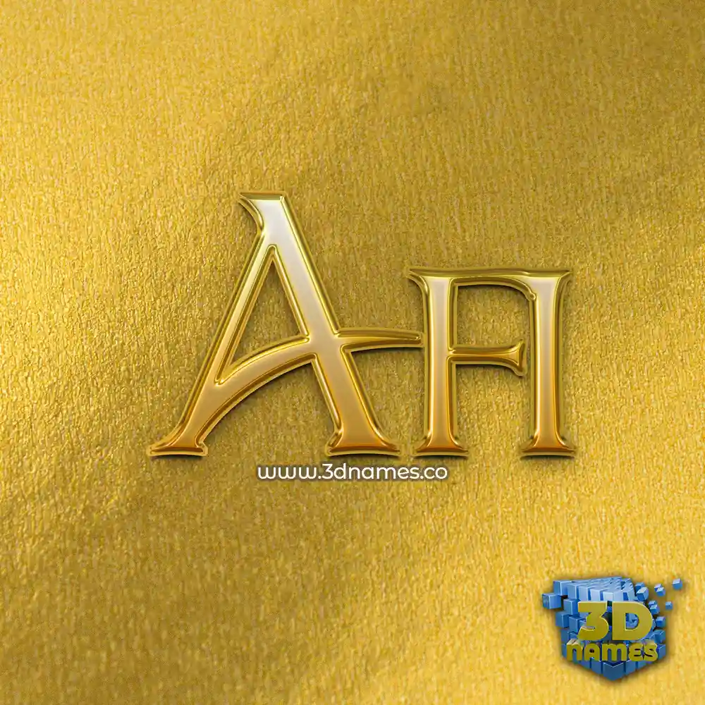 afi in All Gold style - 3D name wallpaper