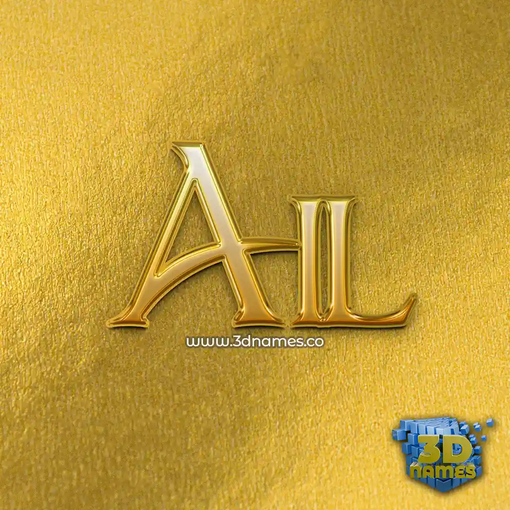 ail in All Gold style - 3D name wallpaper