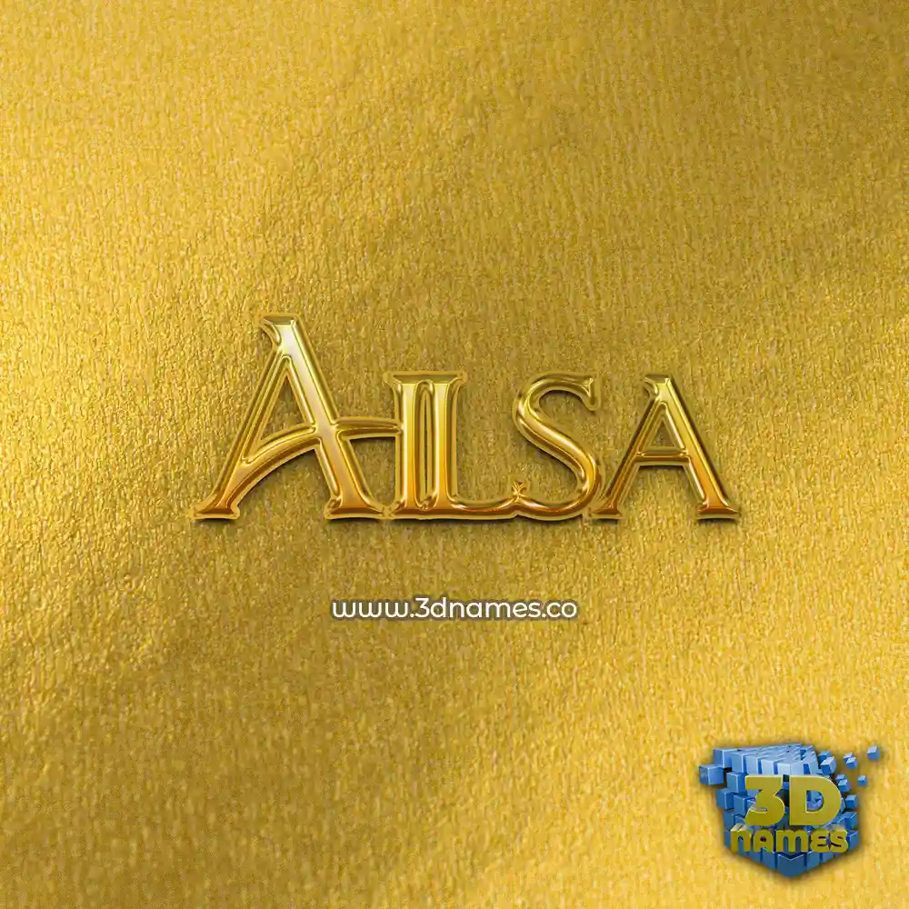 ailsa in All Gold style - 3D name wallpaper