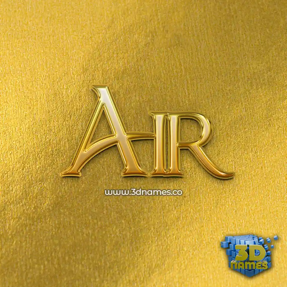 air in All Gold style - 3D name wallpaper