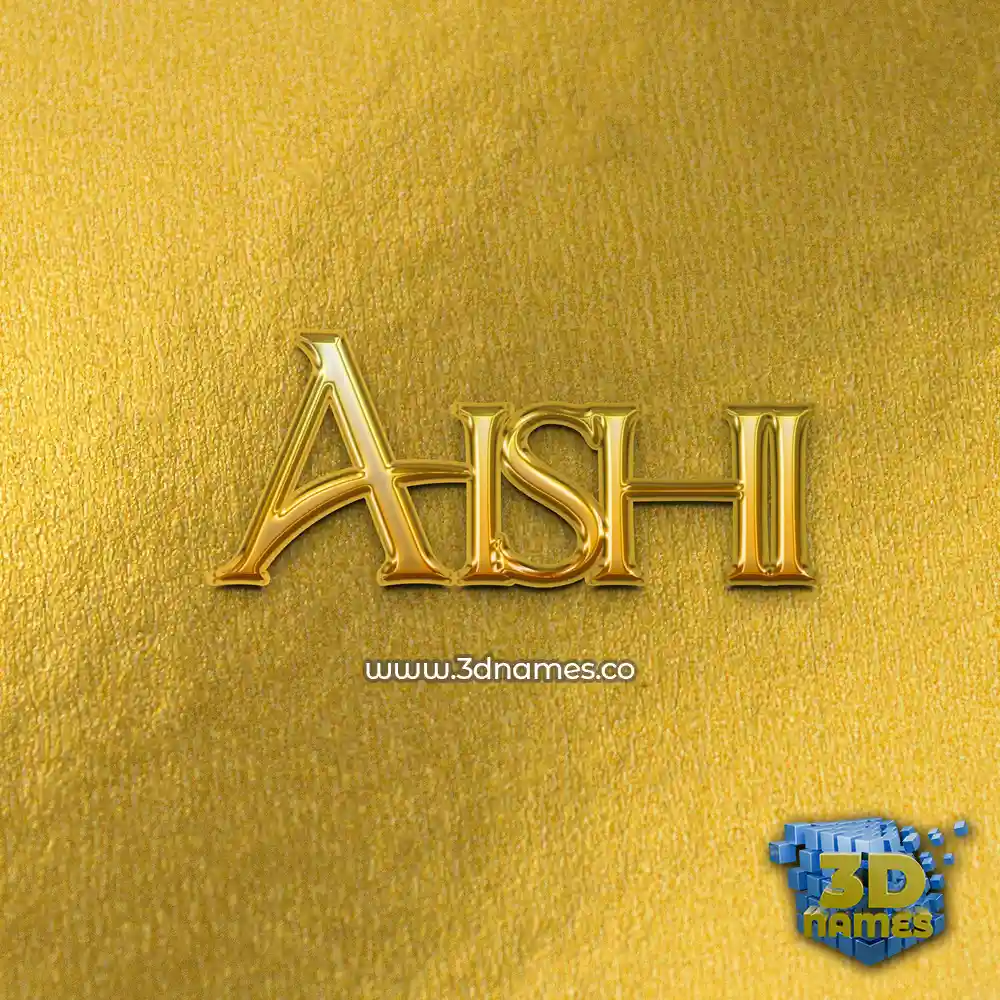aishi in All Gold style - 3D name wallpaper