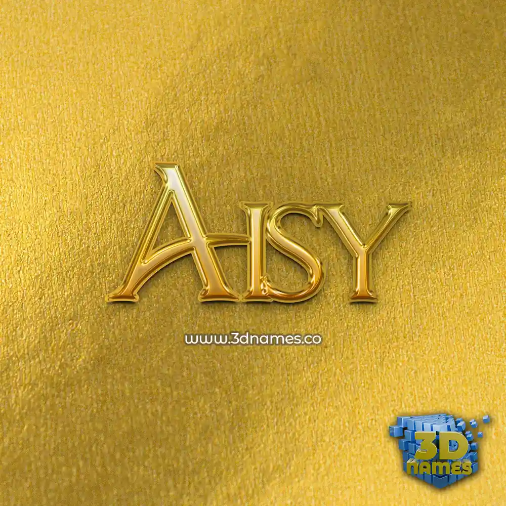 aisy in All Gold style - 3D name wallpaper