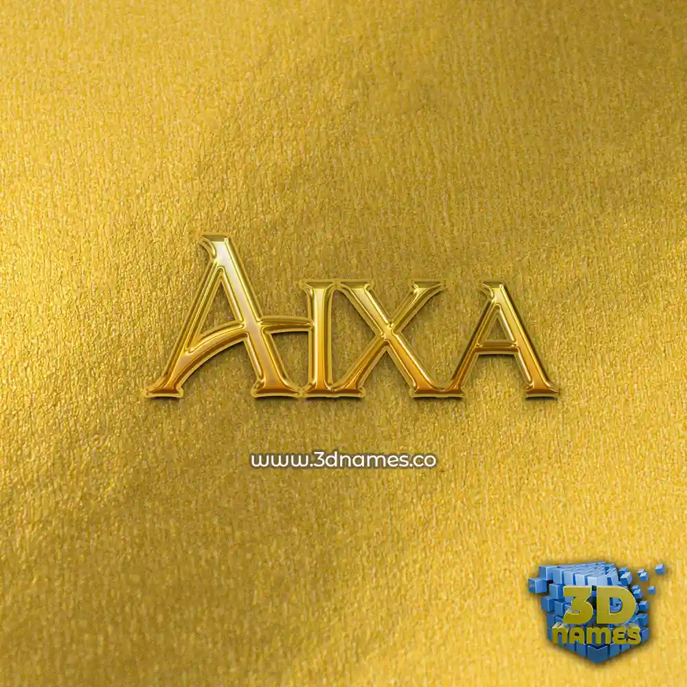 aixa in All Gold style - 3D name wallpaper