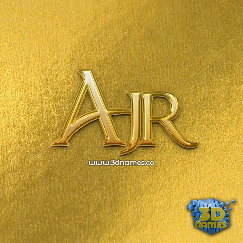 ajr in All Gold style - 3D name wallpaper