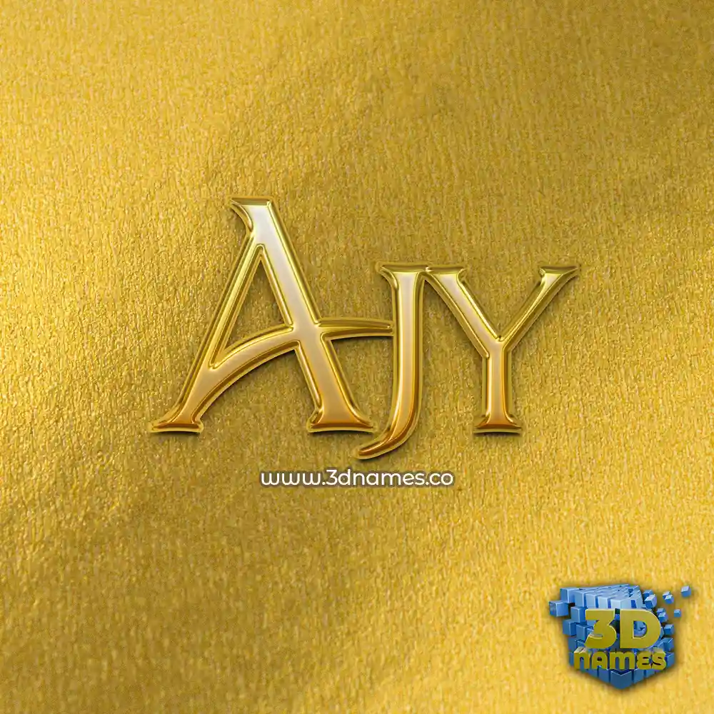 ajy in All Gold style - 3D name wallpaper