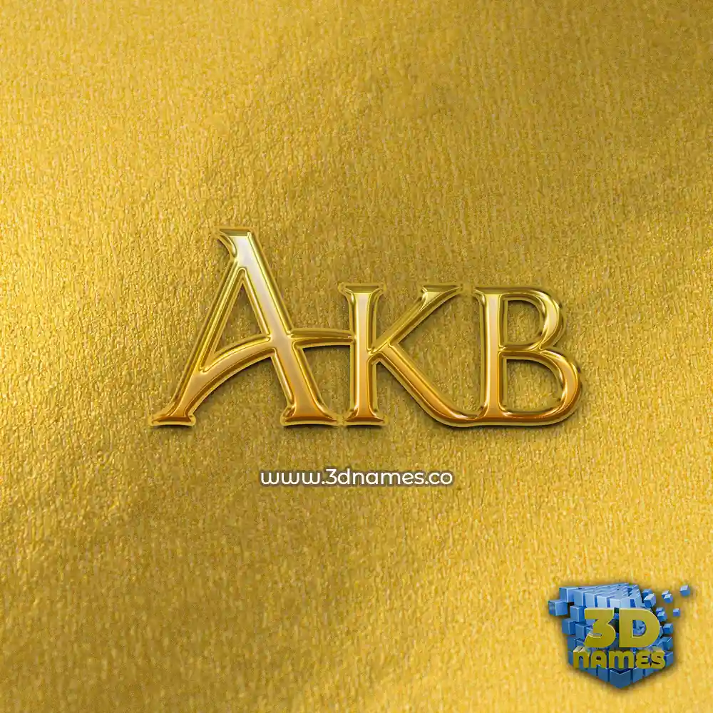 akb in All Gold style - 3D name wallpaper