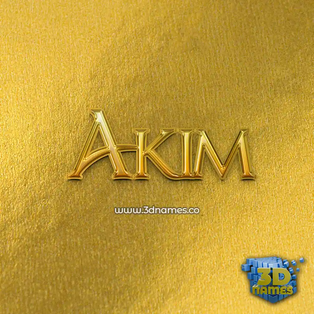 akim in All Gold style - 3D name wallpaper