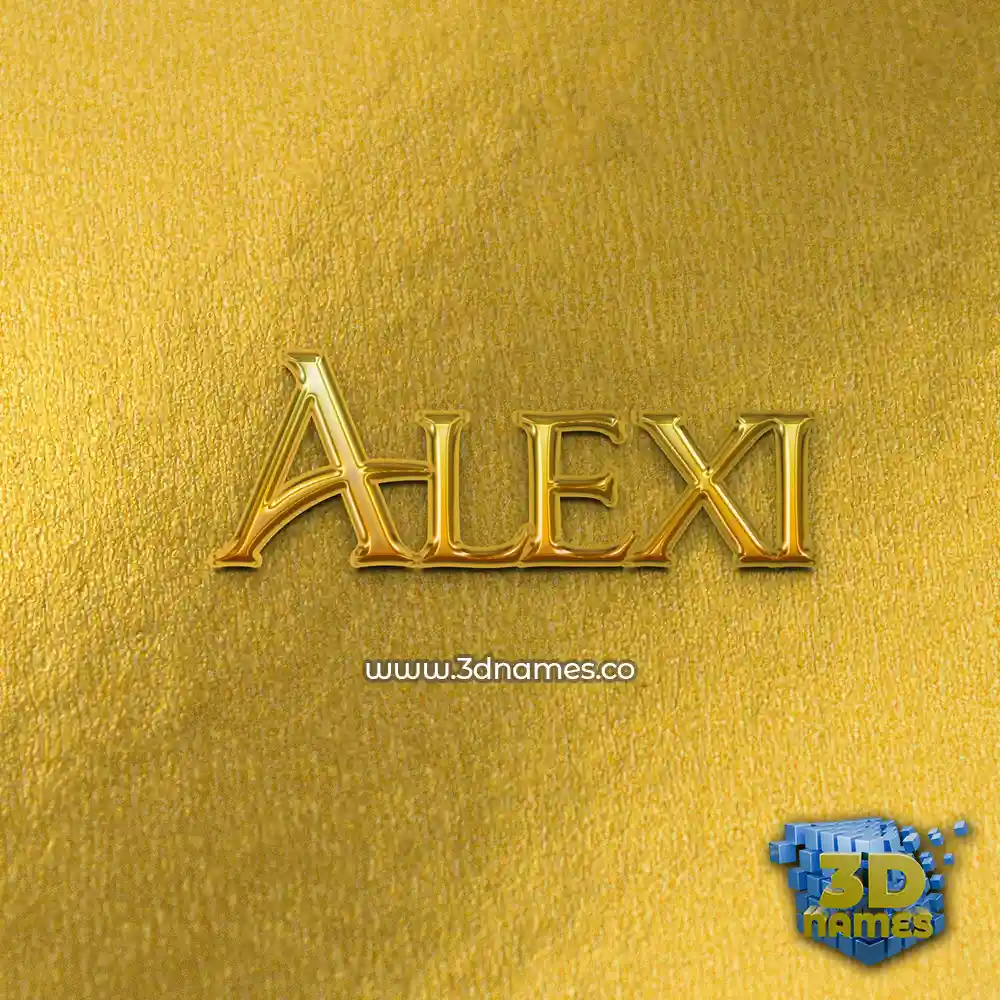 alexi in All Gold style - 3D name wallpaper