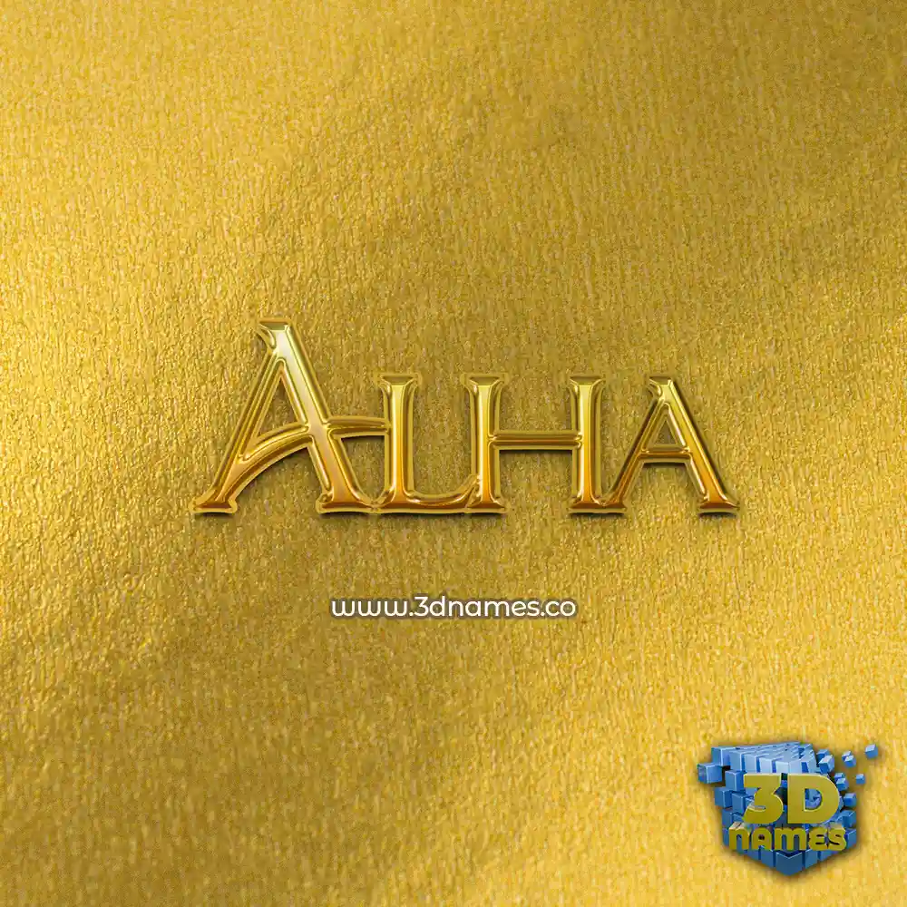 alha in All Gold style - 3D name wallpaper