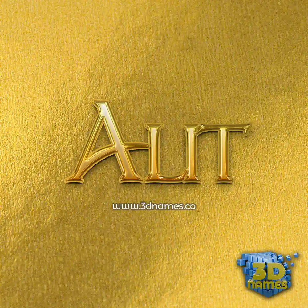 alit in All Gold style - 3D name wallpaper