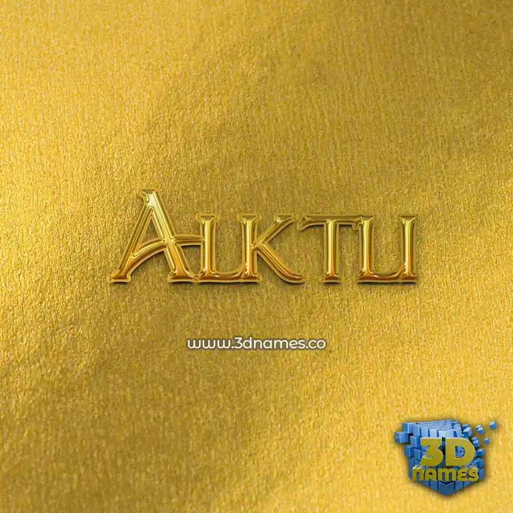 alktli in All Gold style - 3D name wallpaper