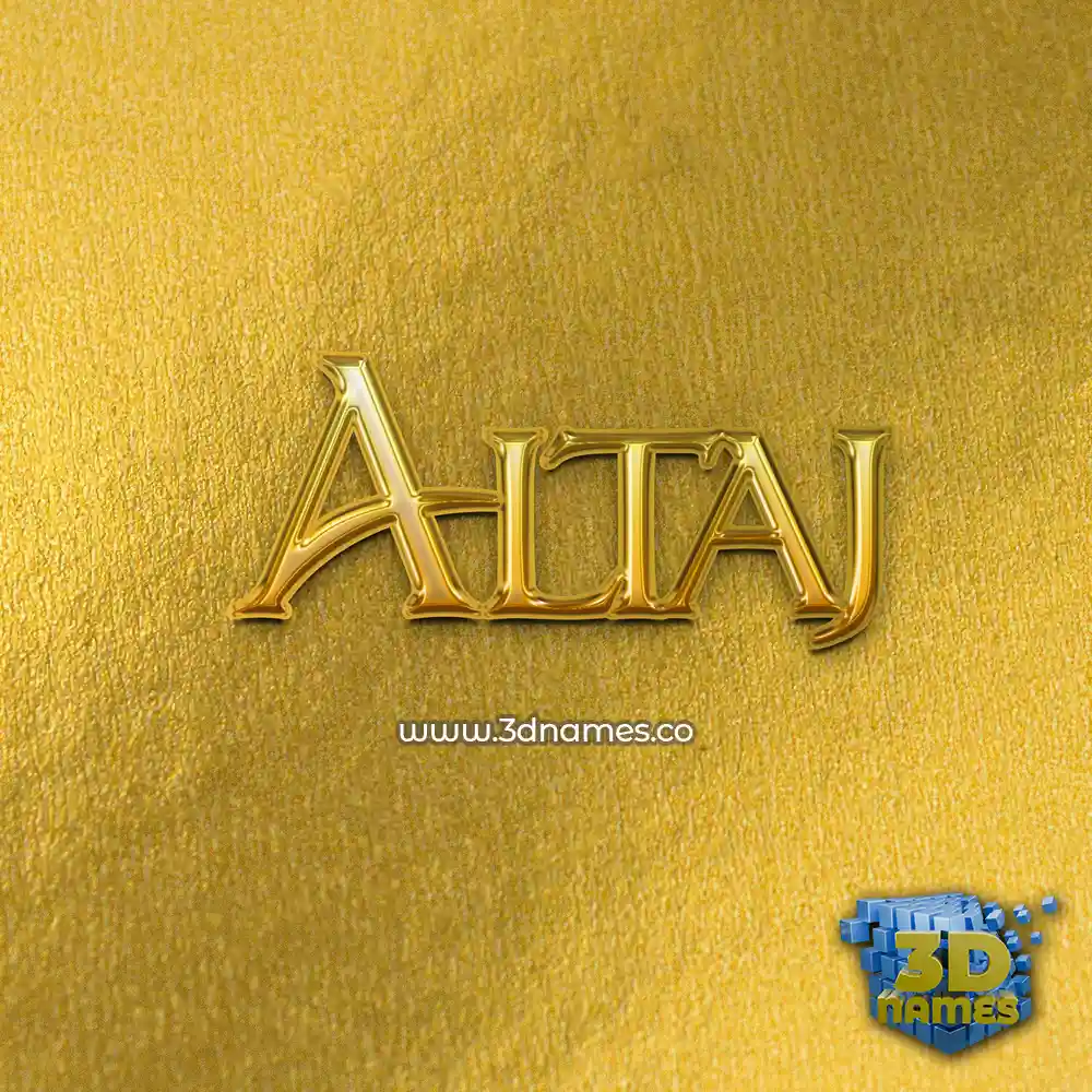 altaj in All Gold style - 3D name wallpaper