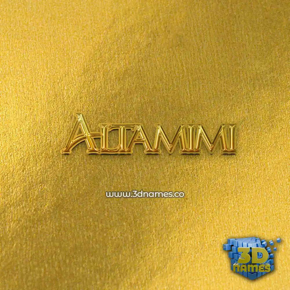 altamimi in All Gold style - 3D name wallpaper