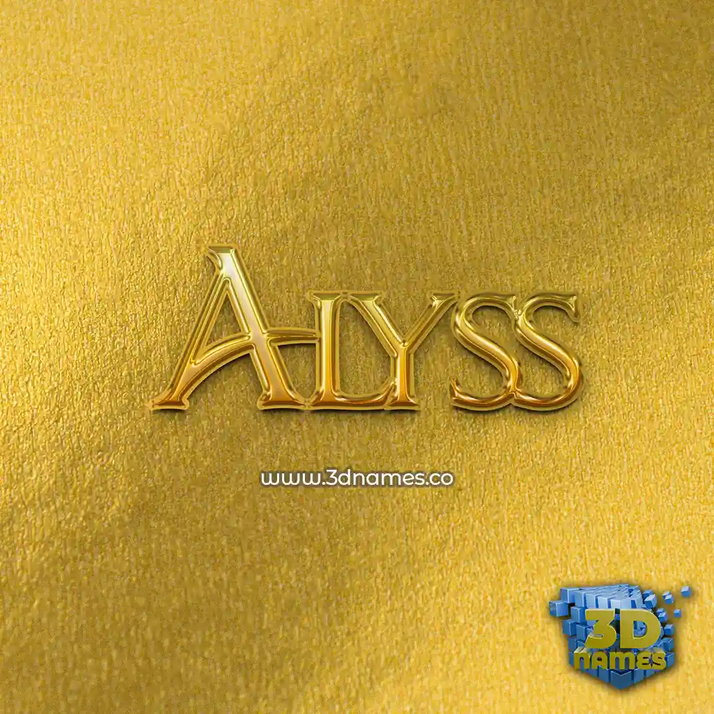 alyss in All Gold style - 3D name wallpaper