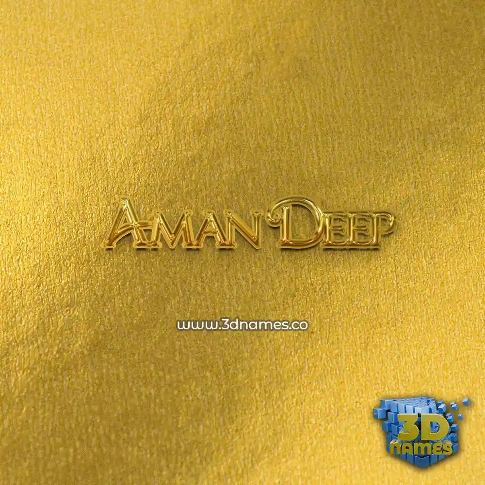 aman deep in All Gold style - 3D name wallpaper