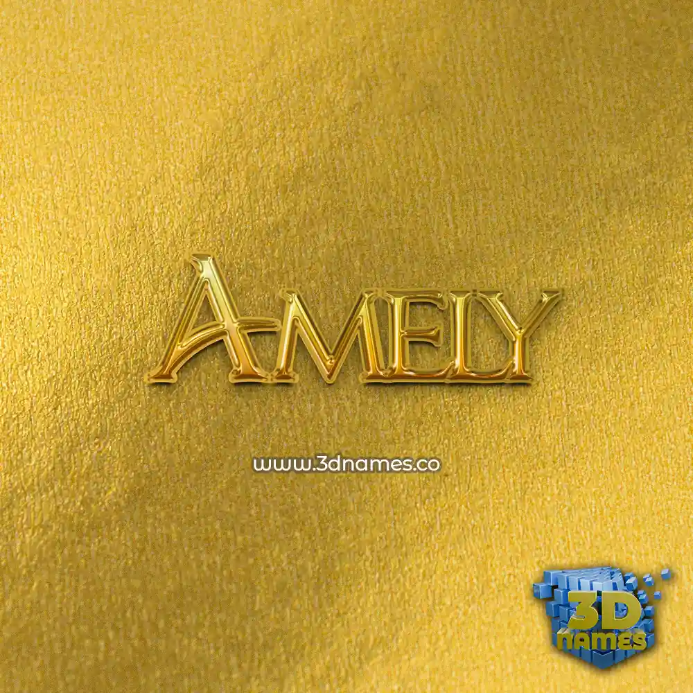 amely in All Gold style - 3D name wallpaper