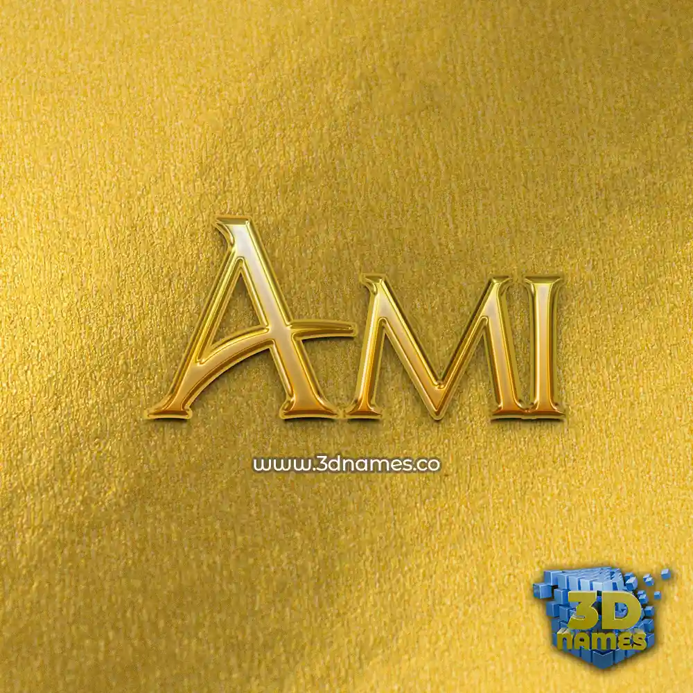 ami in All Gold style - 3D name wallpaper