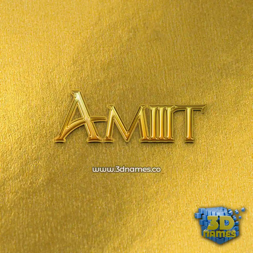 amiiit in All Gold style - 3D name wallpaper