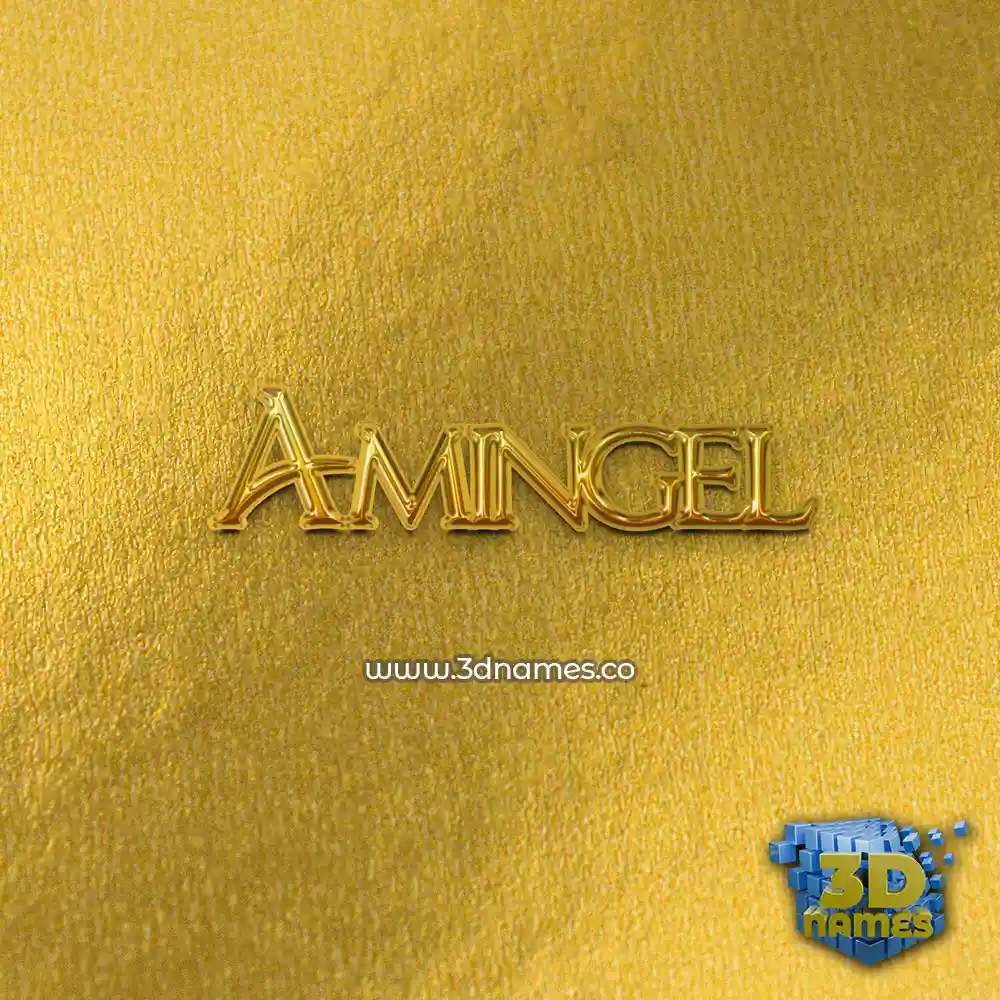 amingel in All Gold style - 3D name wallpaper