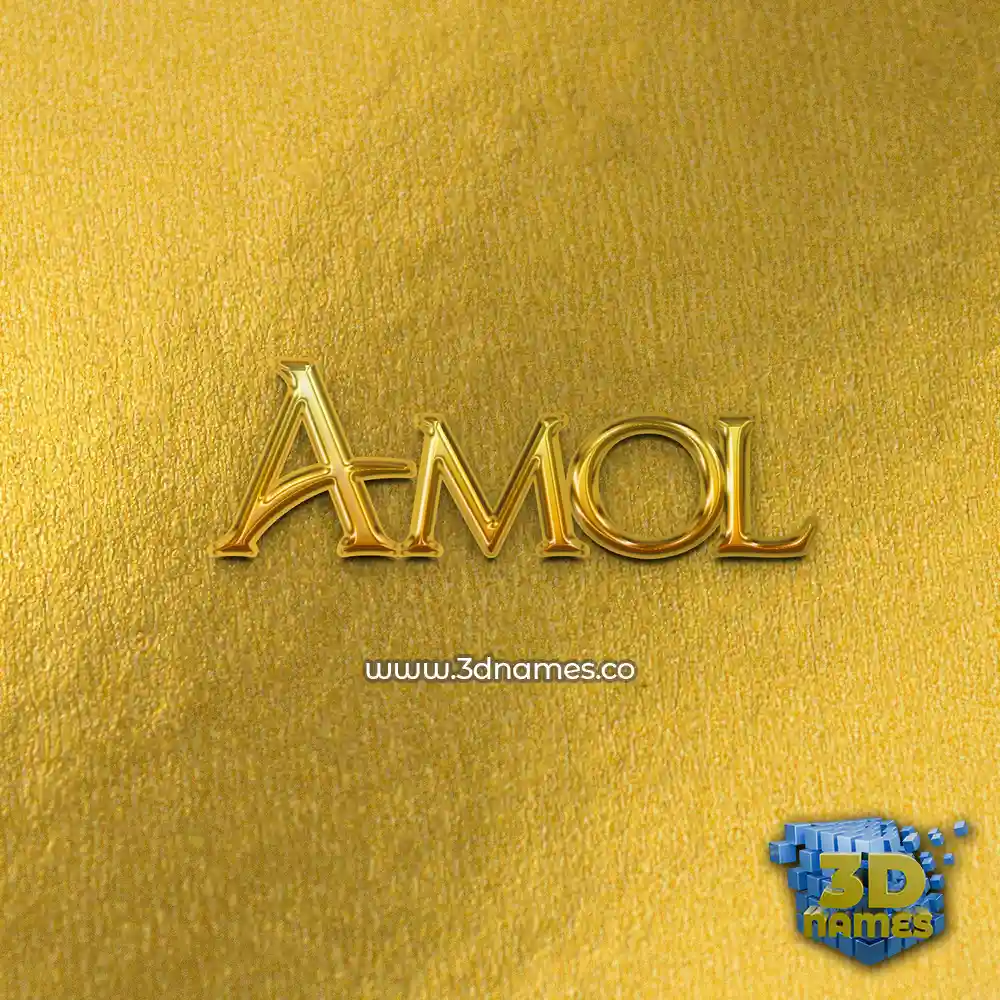 amol in All Gold style - 3D name wallpaper