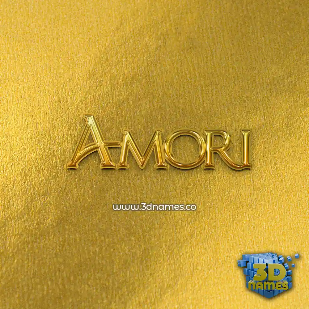 amori in All Gold style - 3D name wallpaper