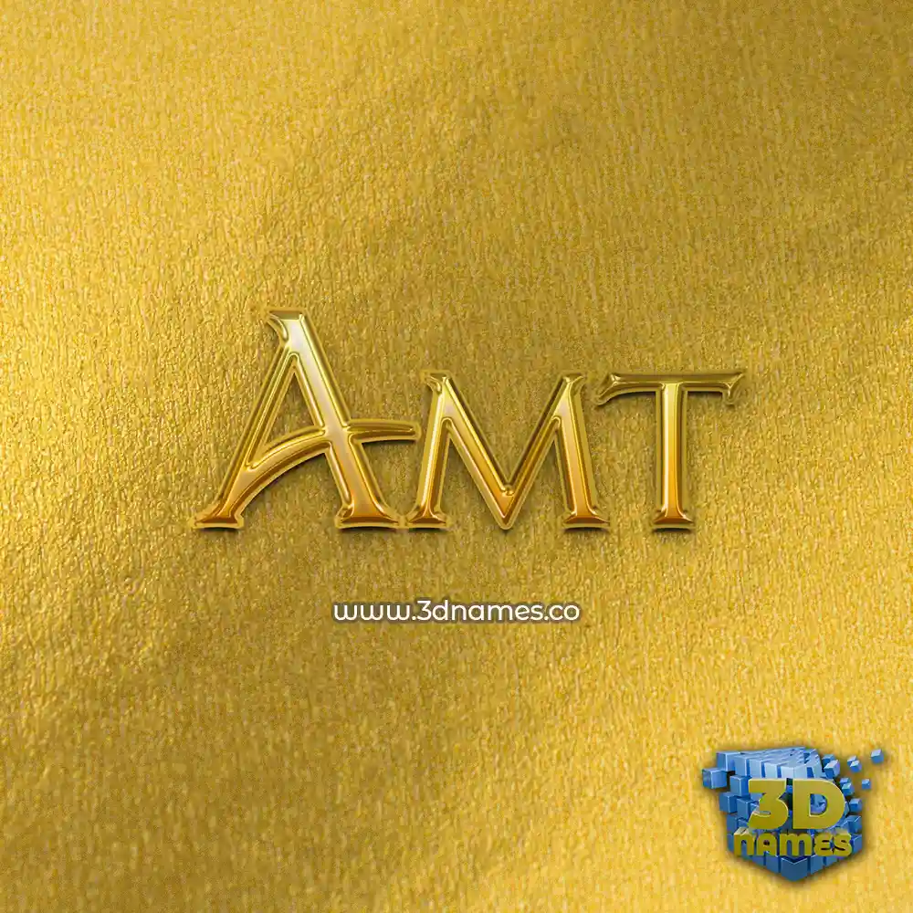 amt in All Gold style - 3D name wallpaper